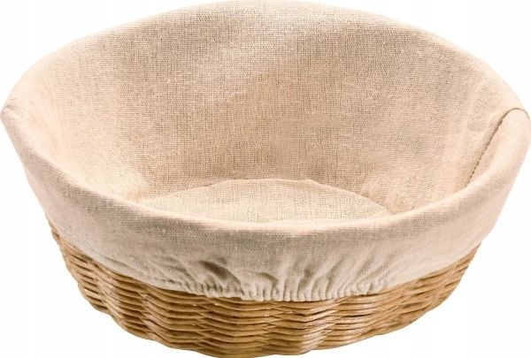 Kesper brødkurv med stofffôr, Ø 25 cm