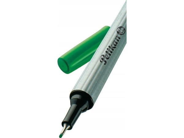 Pelikan Fineliner 96, Grønn, Fint, Sølv, Rund, Metall, 0,4 mm