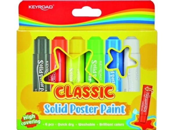 PBS Connect KEYROAD plakatmaling i pinner 6 farger x 10g