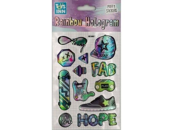 STNUX regnbue hologram-klistremerker - FAB 8615 STNUX p6