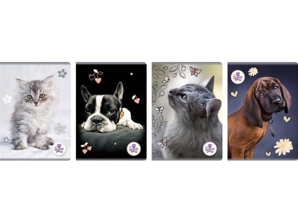 Beniamin Notebook A5/80K rutenett The Sweet Pets (5 stk)