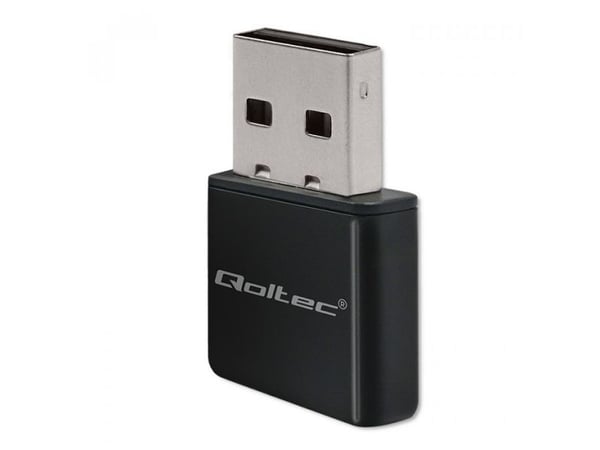 Qoltec - Nettverksadapter - USB 2.0 - 802.11b/g/n - svart