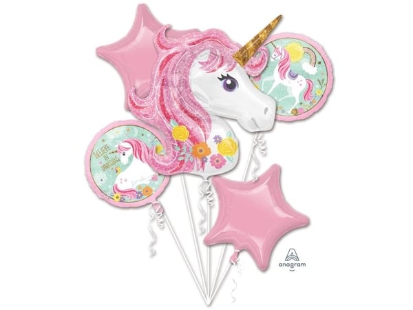 AMSCAN Unicorn folieballongbukett - 1 sett. universell