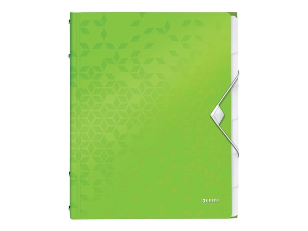 Leitz WOW, Tavanomainen paperikansio, Polypropeeni (PP), Vihreä, A4, 80 g/m², 260 mm