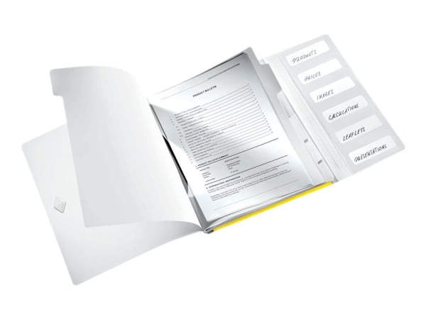 Leitz WOW - Klassifikasjonsmappe - 6 rom - 6 deler - bokryggbredde: 17 mm - for A4 (210 x 297 mm) - kapasitet: 200 ark - med fliker