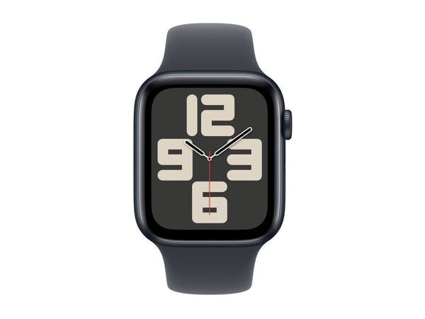 Apple Watch SE (GPS + Cellular) - 2. generasjon - 44 mm - midnattsaluminium - smartklokke med sportsbånd - fluorelastomer - midnatt - båndbredde: M...