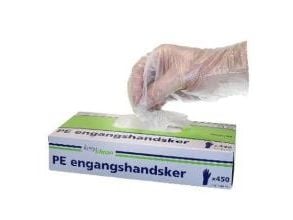 Handske engangs Str XL HDPE,10 pk x 450 stk/krt