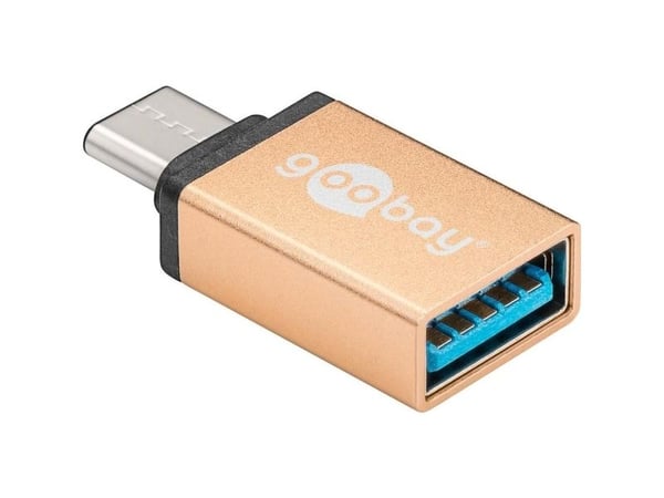 Goobay 56622, USB-C, USB-A, kultainen