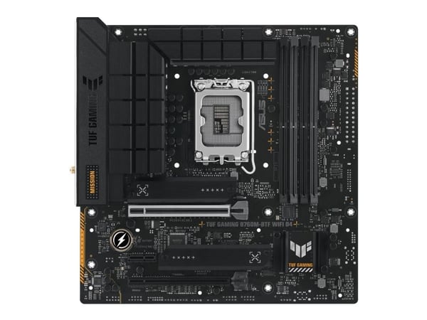 ASUS TUF GAMING B760M-BTF WIFI D4 - Hovedkort - micro ATX - LGA1700-sokkel - B760 Chipset - USB-C 3.2 Gen 2x2, USB-C 3.2 Gen2, USB-C 3.2 Gen 1, USB...