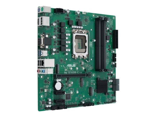 ASUS B760M-C-CSM - Hovedkort - micro ATX - LGA1700-sokkel - B760 Chipset - USB 3.2 Gen 1 - Gigabit LAN - innbygd grafikk (CPU kreves) - HD-lyd (8-k...