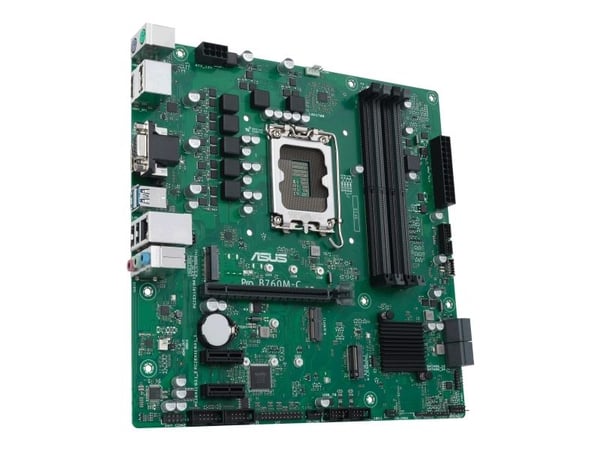 ASUS B760M-C-CSM - Hovedkort - micro ATX - LGA1700-sokkel - B760 Chipset - USB 3.2 Gen 1 - Gigabit LAN - innbygd grafikk (CPU kreves) - HD-lyd (8-k...