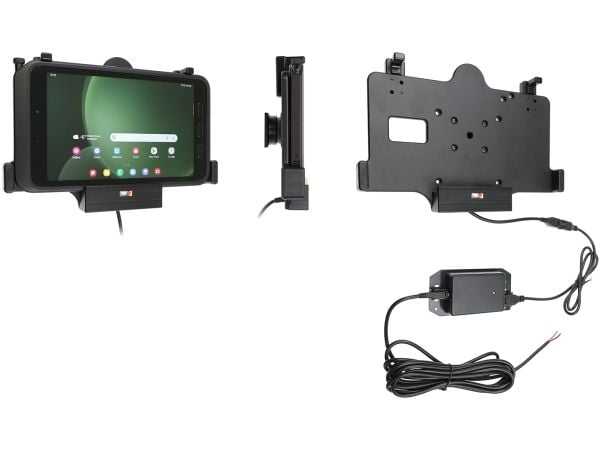 Brodit - Billaderholder - aktiv, for fast installasjon - 2.7 A (Pogo) - svart - for Samsung Galaxy Tab Active5