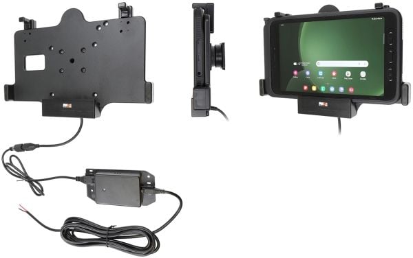 Brodit - Billaderholder - aktiv, for fast installasjon - 2.7 A (Pogo) - svart - for Samsung Galaxy Tab Active5