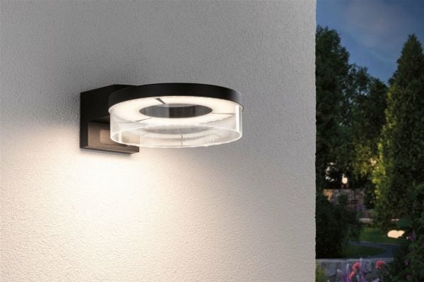 Paulmann 93111, Outdoor wall lighting, Anthracite, Aluminium, IP44, Facade, I