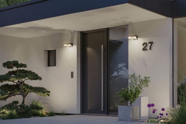 Paulmann 93111, Outdoor wall lighting, Anthracite, Aluminium, IP44, Facade, I