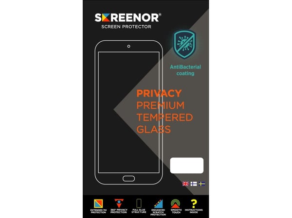 Screenor Privacy 360 - Matkapuhelimen näytönsuoja - lasi - yksityisyyssuodattimella - Apple iPhone 16 Pro:lle