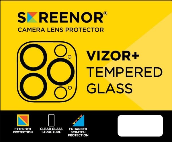 Screenor Vizor+ - Linsebeskytter for mobiltelefon - for Apple iPhone 16, 16 Plus