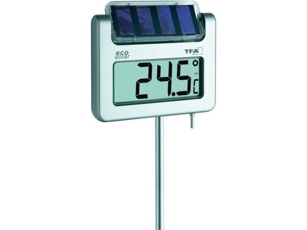 TFA Dostmann Avenue Solar Garten-Thermometer Sølv