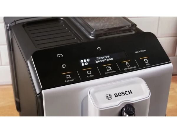 Bosch Serie 2 TIE20301, Espressokone, 1,4 L, Kahvipavut, Sisäänrakennettu jauhin, 1300 W, musta, Hopea