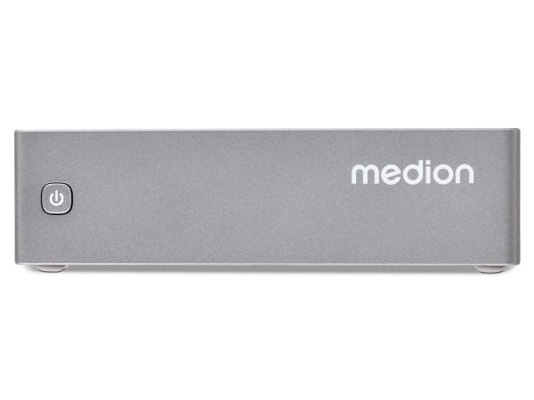 Medion S06e - Mini-PC N-series N100 / inntil 3.4 GHz - uten HDD - UHD Graphics - Gigabit Ethernet - uten OS - monitor: ingen - grå