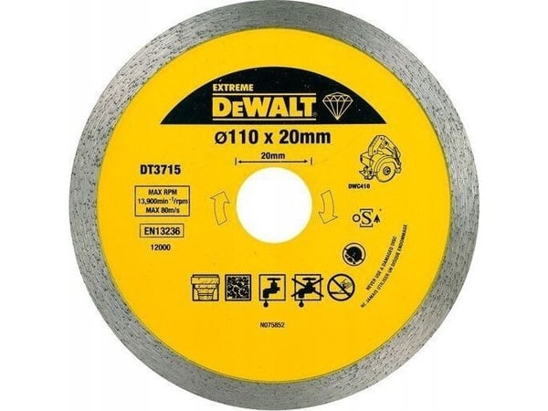 DEWALT DIAMOND TARGET 110 x 20mm DT3715 DWC410:een DT3715 DWC410:een