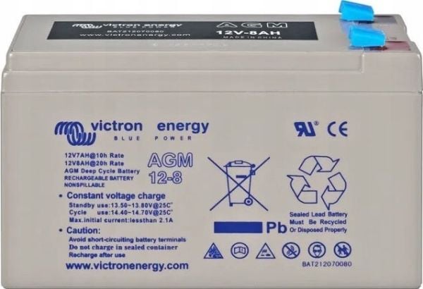 Victron Energy AGM 12V 8Ah deep-cycle batteri 12 V 8 Ah blygel (B x H x T) 151 x 101 x 65 mm vedlikeholdsfritt