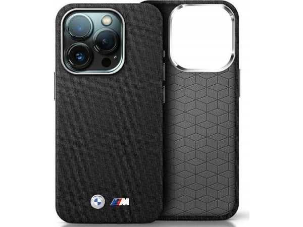 BMW M Edition Kevlar-innpakket metalldeksel til iPhone 16 Pro Max - svart