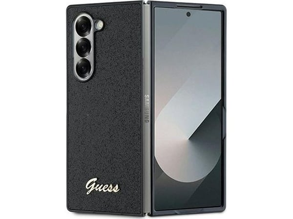 Guess 4G glitter script-deksel til Samsung Galaxy Z Fold 6 - svart