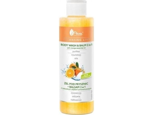 AVA LABORATORIUM_Face Wash & Balm shower gel with balm 2-in-1 Orange 200ml AVA LABORATORIUM_Face Wash & Balm shower gel with balm 2-in-1 Orange 200ml