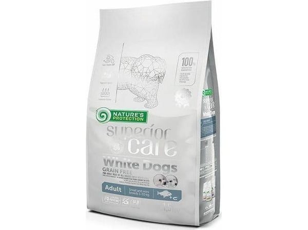 NATURE'S PROTECTION SUPERIOR CARE White Dogs Grain Free White Fish Adult Small and Mini Breeds Adult Small and Mini Breeds White Dogs Grain Free Dr...