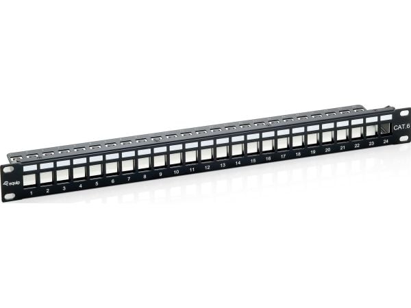 Equip 76912407201, Cat6, Sort, Rackmontering, 1U, 92,5 mm, 483 mm