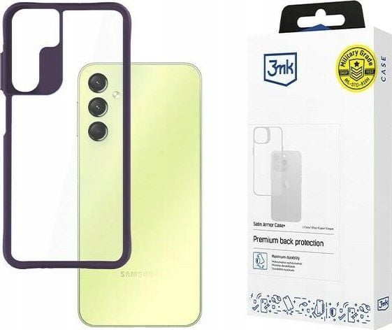 3MK Satin Armor, Etui, Samsung, Galaxy A25 5G, 16,5 cm (6.5"), Lilla, Gjennomsiktig