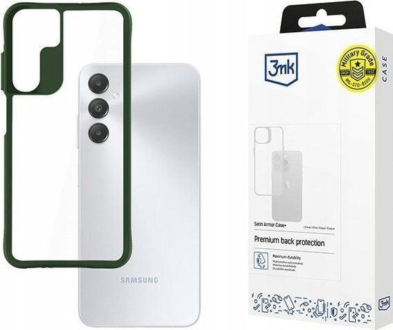 3MK Satin Armor Case+ Green pro Samsung Galaxy A15 5G, Etui, Samsung, Galaxy A15 5G, 16,5 cm (6.5"), Grønn, Gjennomsiktig