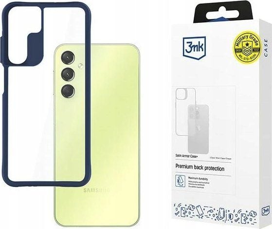 3MK Satin Armor Case+ Blue pro Samsung Galaxy A25 5G, Etui, Samsung, Galaxy A25 5G, 16,5 cm (6.5"), Lilla, Gjennomsiktig