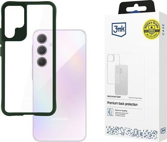 3MK Satin Armor Case+, Etui, Samsung, Galaxy A35 5G, 16,8 cm (6.6"), Grønn, Gjennomsiktig