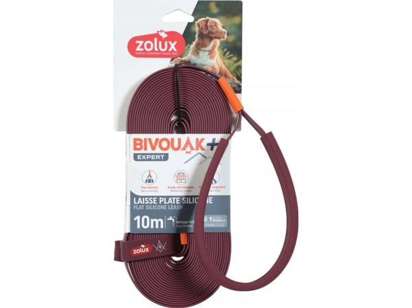 Zolux ZOLUX Flat silikon hundebånd BIVOUAK rød 10 m