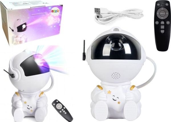 LeanToys projektor astronaut med LED stjerne USB, pilotstyring LeanToys projektor astronaut med LED stjerne USB, pilotstyring