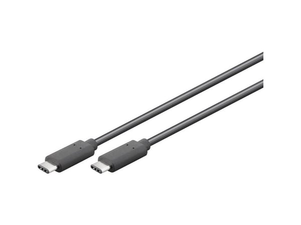 Goobay 67976, 1 m, USB C, USB C, USB 2.0, Hanstik/Hanstik, Grå