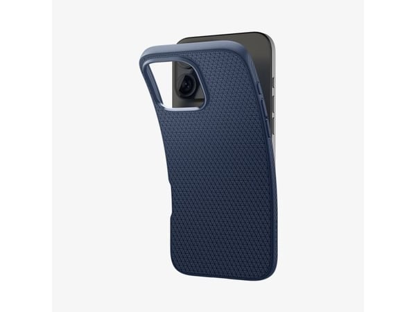 Spigen Liquid Air - Baksidedeksel for mobiltelefon - termoplast-polyuretan (TPU) - marineblå - for Apple iPhone 16 Pro Max