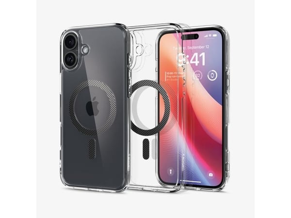 Spigen Ultra Hybrid (MagFit), Etui, Apple, iPhone 16, 15,5 cm (6.1"), Gjennomsiktig