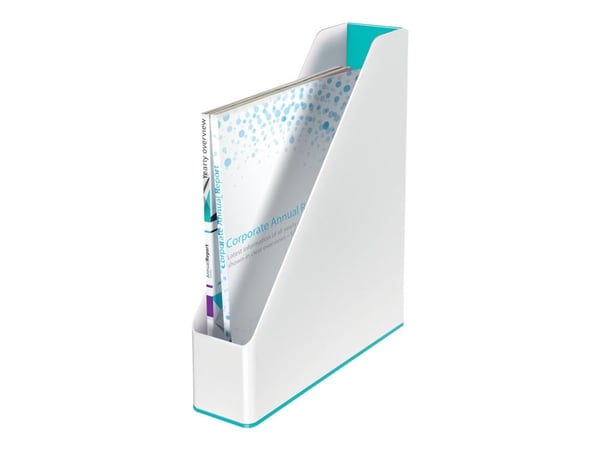 LEITZ arkivmappe WOW Duo Color, DIN A4, polystyren, isblå med tofarget WOW-effekt i hvit/isblå, - 1 stk (5362-10-51)