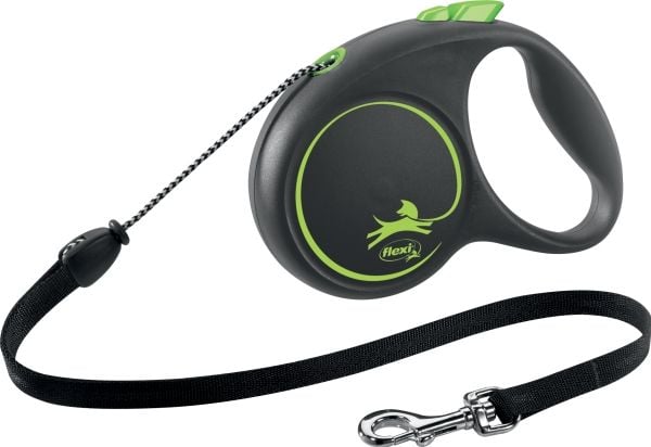 flexi Black Design M snor 5 m, 20 kg, grøn