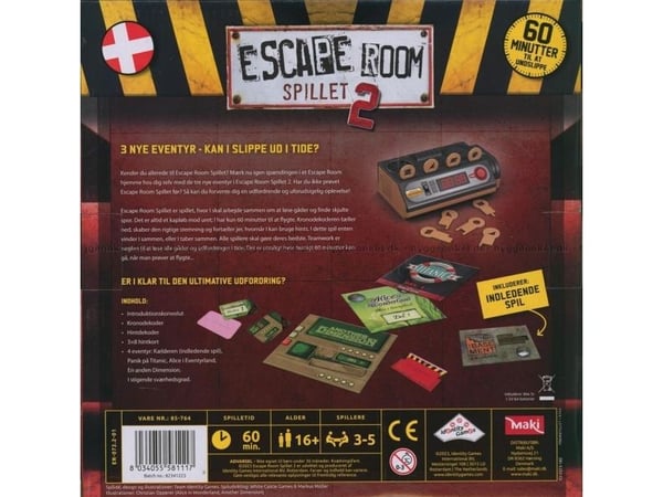 Escape Room 2 spel på danska