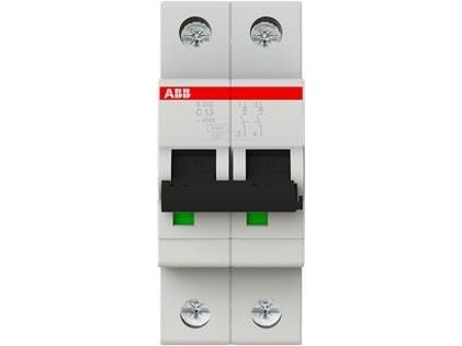 ABB Automaattisulake C 13A, 2-napainen C-ominaisuus, katkaisukyky 6kA, 230V AC, 35mm leveä BULK-pakkaus - Ei yksittäistä pakkausta