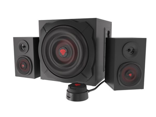 IMPAKT Helium 610BT, 2.1 kanavaa, 60 W, PC/notebook, Musta, Punainen, Puu, 1,7 m