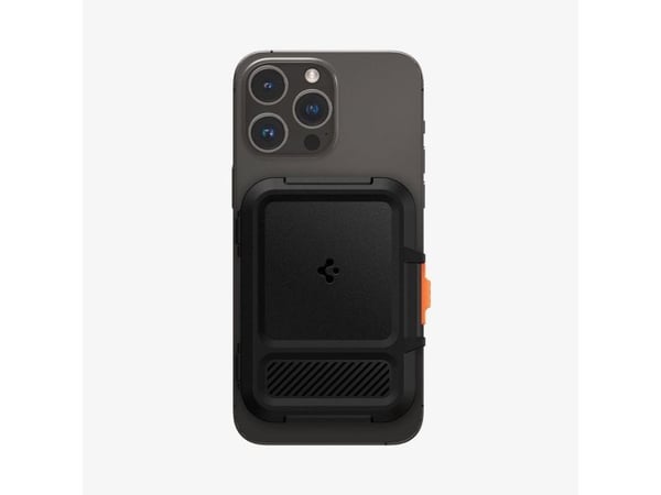 Spigen Lock Fit, Kortholder, Svart, Polykarbonat (PC), Apple, MagSafe Device, 1 stykker