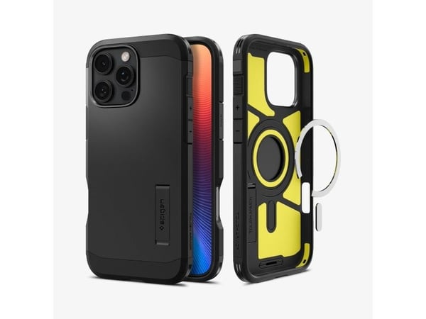 Spigen Tough Armor AI (MagFit), Etui, Apple, iPhone 16 Pro, 16 cm (6.3"), Svart