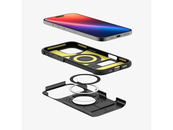 Spigen Slim Armor (MagFit), Suojus, Apple, iPhone 16 Pro, 16 cm (6.3"), musta