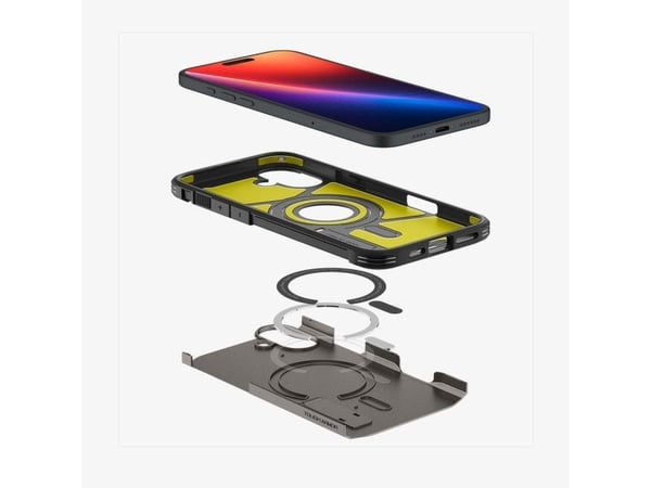 Spigen Tough Armor AI (MagFit), kansi, Apple, iPhone 16, 15,5 cm (6,1"), harmaa