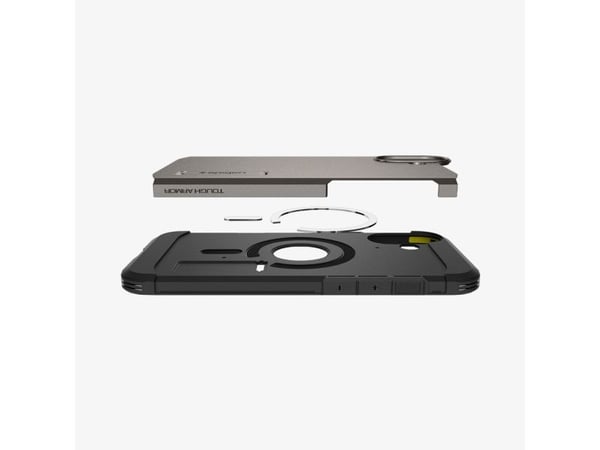 Spigen Tough Armor AI (MagFit), kansi, Apple, iPhone 16, 15,5 cm (6,1"), harmaa